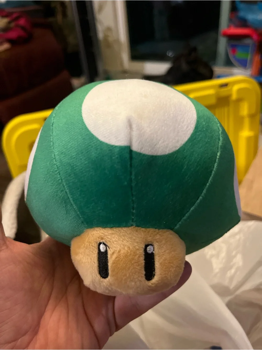 Green Mushroom Plush Stuffed Animal - Soft Kids Character Toy
